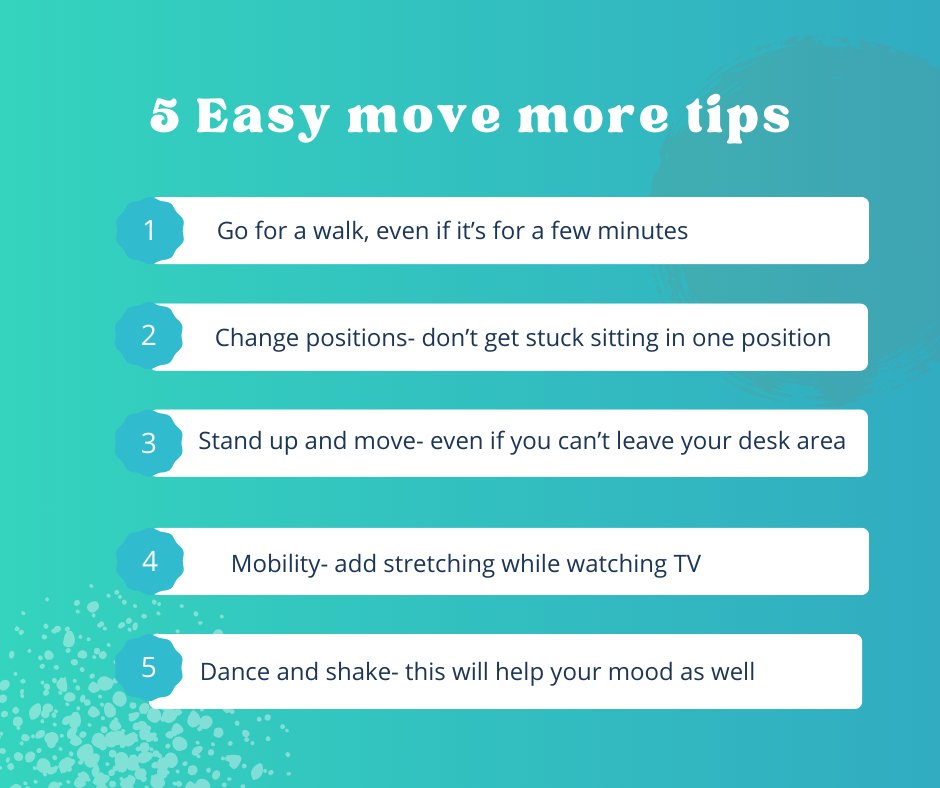 Happy Movement Mondays! 🌟 Embrace the energy of the new week by incorporating more movement into your day. Here are 5 easy and effective tips to keep you active and motivated! Let's make this Monday a day of motion and vitality. 💪 #MoveItMonday  #HealthyHabits #exercise