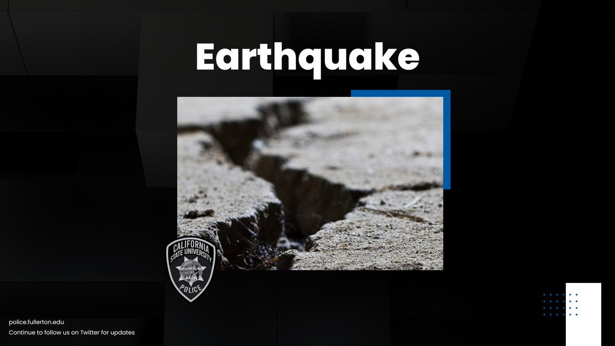 A preliminary 3.5 earthquake occurred moments ago in the Fullerton area. Although earthquakes of that size don’t usually impact infrastructure or cause injuries, please call/text 911 if you need emergency services.