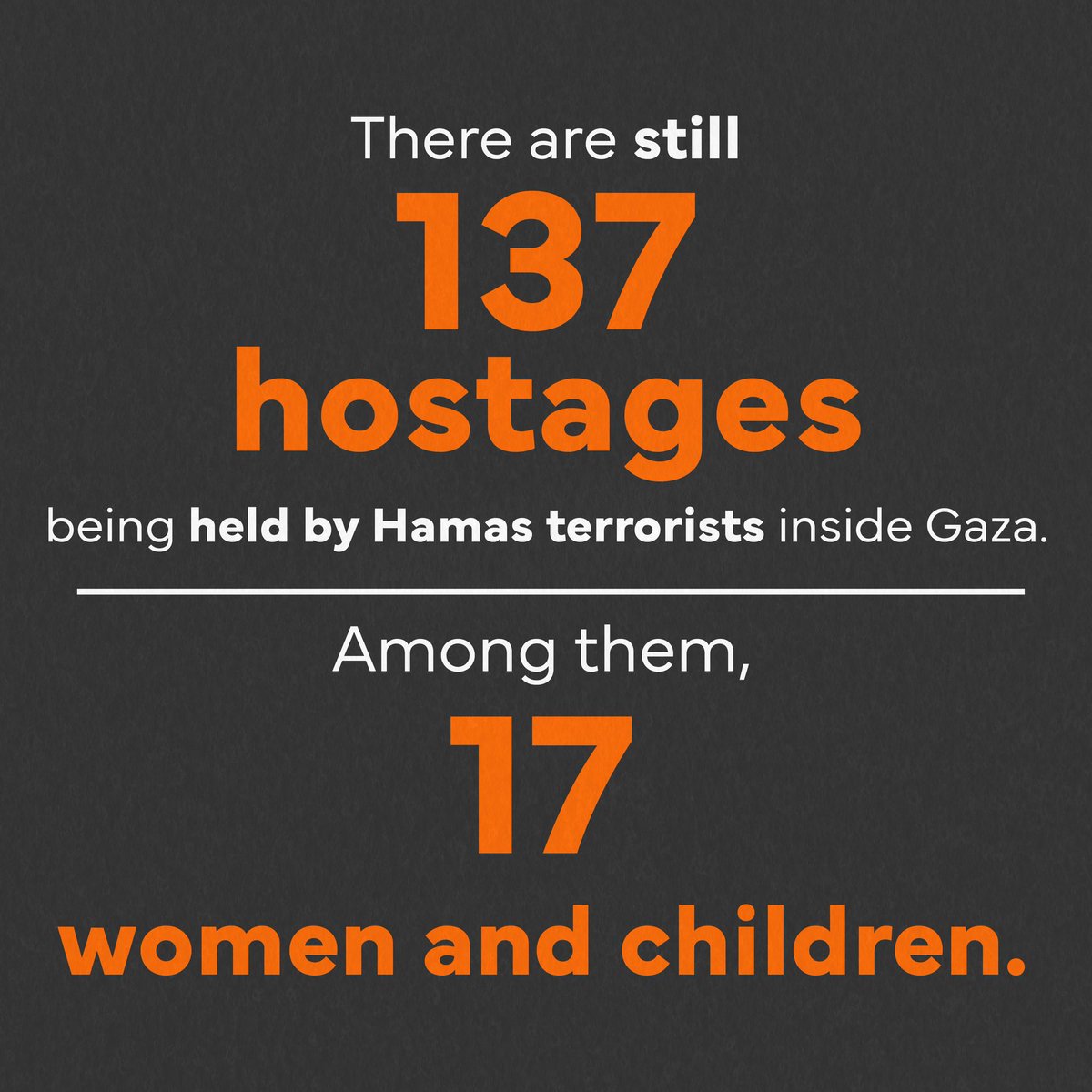 We have a moral obligation to continue to do everything to bring everyone home.