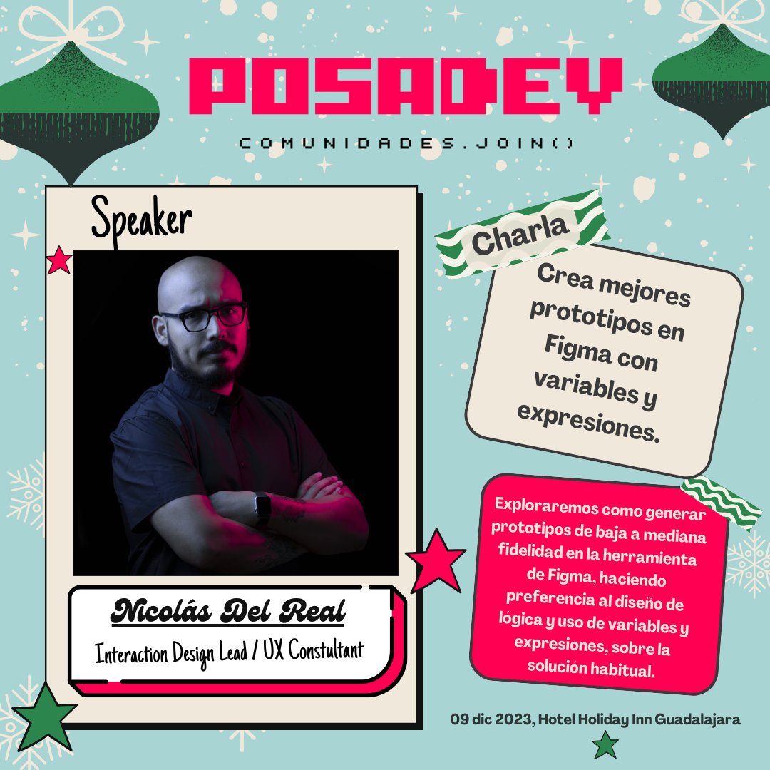 posadev's tweet image. Con este frio no 🥶 se antoja un atole o un chocolatito... Pero en lo que se prepara... ⏰ Lee traemos más speakers para que sientan ese calorcito hogareño! 🎄 Nos vemos el sabado en #PosaDev2023