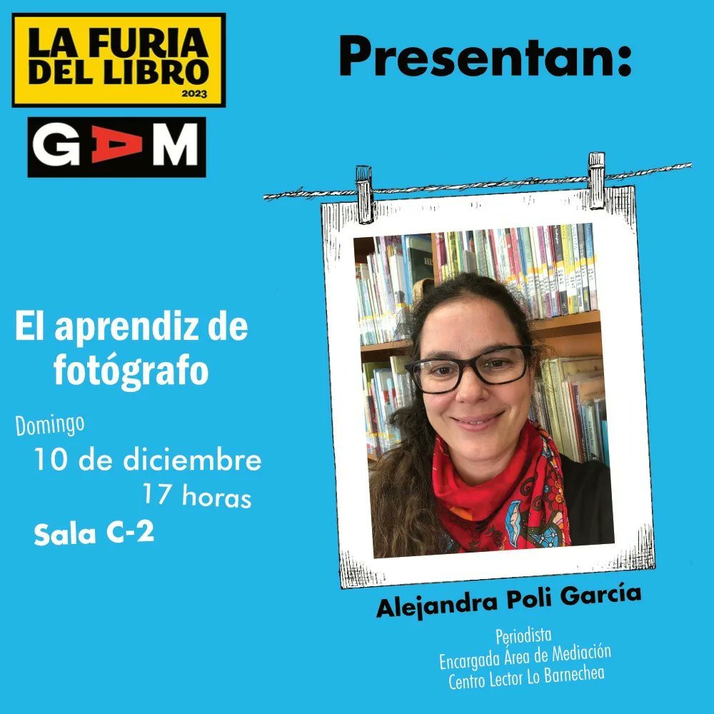 CarlisLuci's tweet photo. Presentación en  la @Furiadellibro
Este domingo 10 de diciembre a las 17 horas sala C-2 presentaremos el nuevo libro de luispenaalvarezilustrador «El aprendiz de fotógrafo »
Ven a disfrutar de un espectacular cuentacuentos
 @centrogam 
Actividad familiar https://t.co/sCDS8IjJ3H