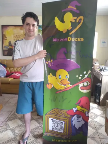 I don't like posting pictures of myself in here...

BUT LOOK AT THIS CUTE THING. Hopefully I can send it in time for Magfest, I'm really excited about it!

#gamedev #game #ducks