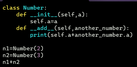 deepbuzz7's tweet photo. The output will be 5. Calling  '+' operator invokes __add__ magic method of an object internally. Same is the case with expressions like 4+5.  '+'  invokes __add__ method of int class. We have many magic methods for sub, mul etc. for all the operators, iterators etc.
#Python https://t.co/bezjW6Mmb8