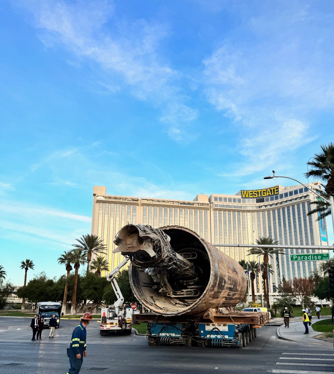 Thanks for being a great partner - we are excited to open for service in Q1! More pics of TBM transport - safely squeezed 11 inches beneath the Monorail and then headed back to TBC to prep for the next Vegas Loop tunnel.