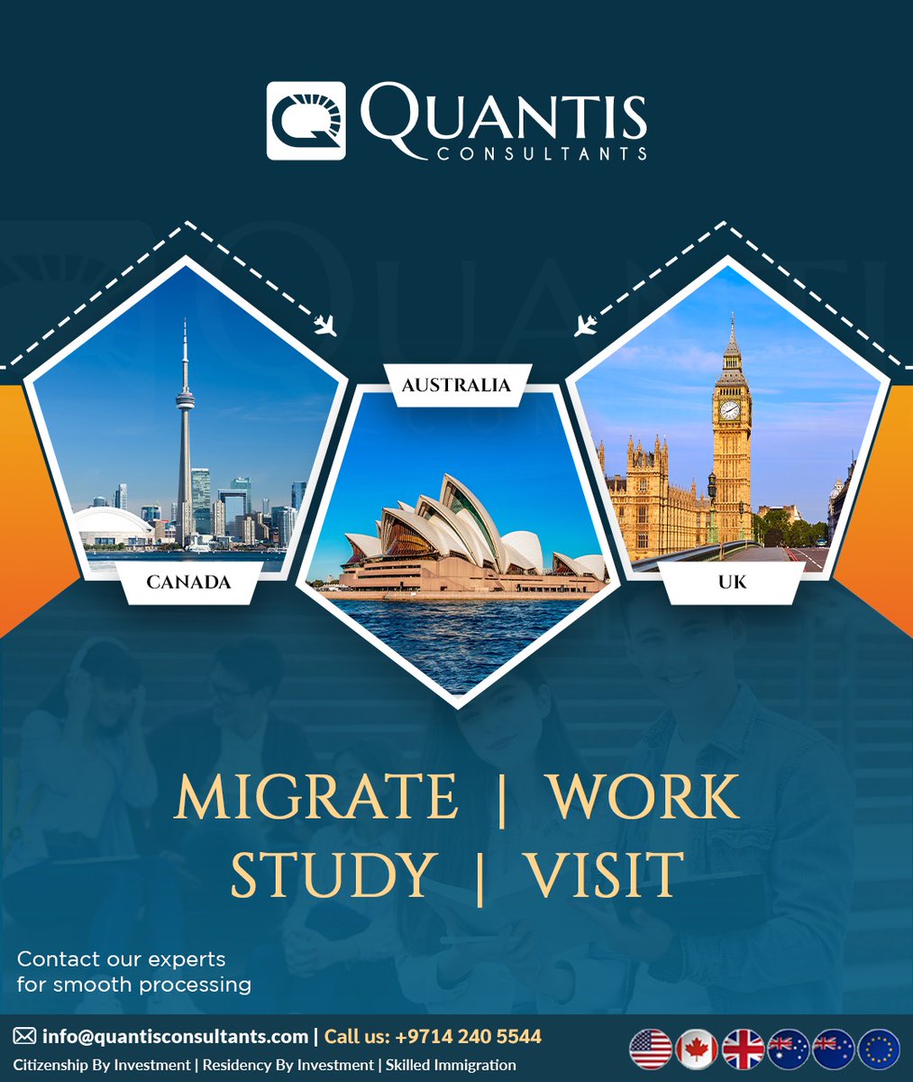 QuantisUAE's tweet image. Dreaming of a career on foreign shores? 

Quantis Consultants' dedicated team streamlines the visa application process, making your transition to an international career seamless.

Call us at: 📲+971 4 240 5544 

#Quantisconsultants #WorkVisa #VisitorVisa #StudyVisa #immigration