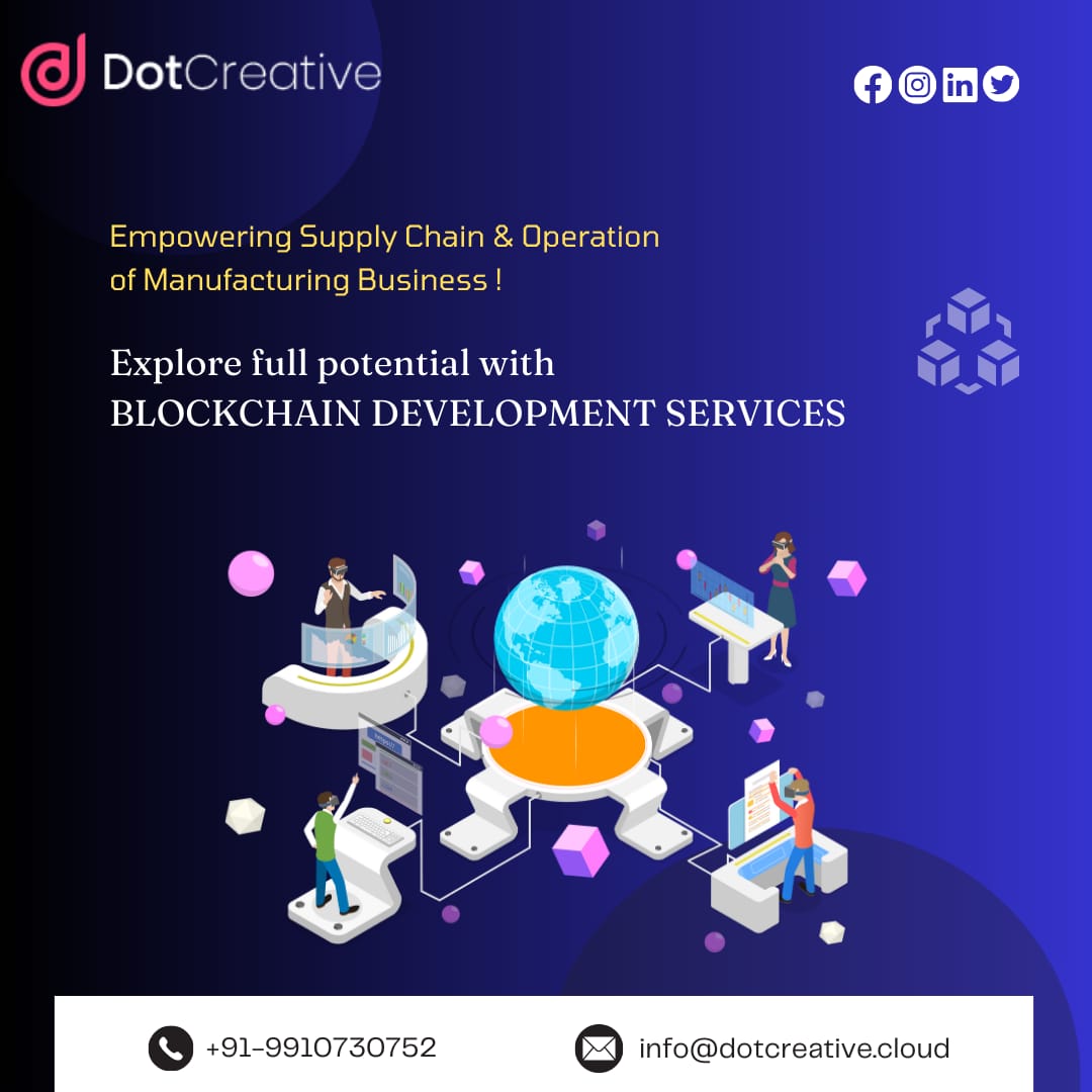 Creativ45827166's tweet photo. Empowering Supply chain and operation of Manufacturing Business!
Poineer the future of technology with our Blockchain Development services.
Contact now:
+91-9910730752
info@dotcreative.cloud
#Dotcreative
#BlockchainDevelopmentCompany #Blockchaindevelopmentservices #blockchain https://t.co/Dz7Rln6lzz