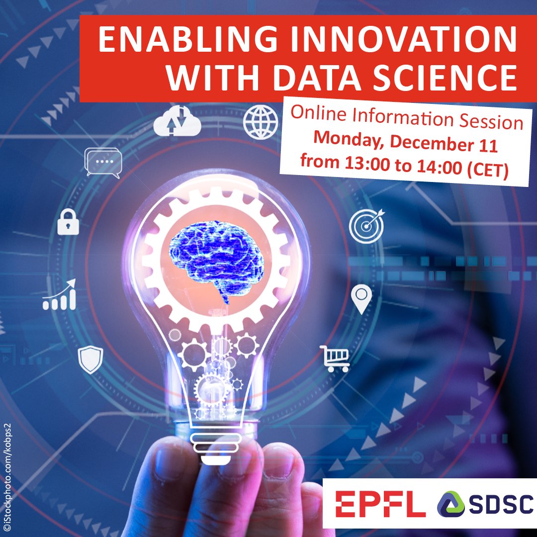 Formation Continue UNIL-EPFL (@foco_unil_epfl) on Twitter photo Join us for an inspiring online information session on Monday, December 11 from 13:00 to 14:00 CET, to explore how you can use data to improve decisions and processes in your organization.
✅Don't miss the opportunity to learn more about "Enabling Innovation with Data Science", Join us for an inspiring online information session on Monday, December 11 from 13:00 to 14:00 CET, to explore how you can use data to improve decisions and processes in your organization.
✅Don't miss the opportunity to learn more about "Enabling Innovation with Data Science",