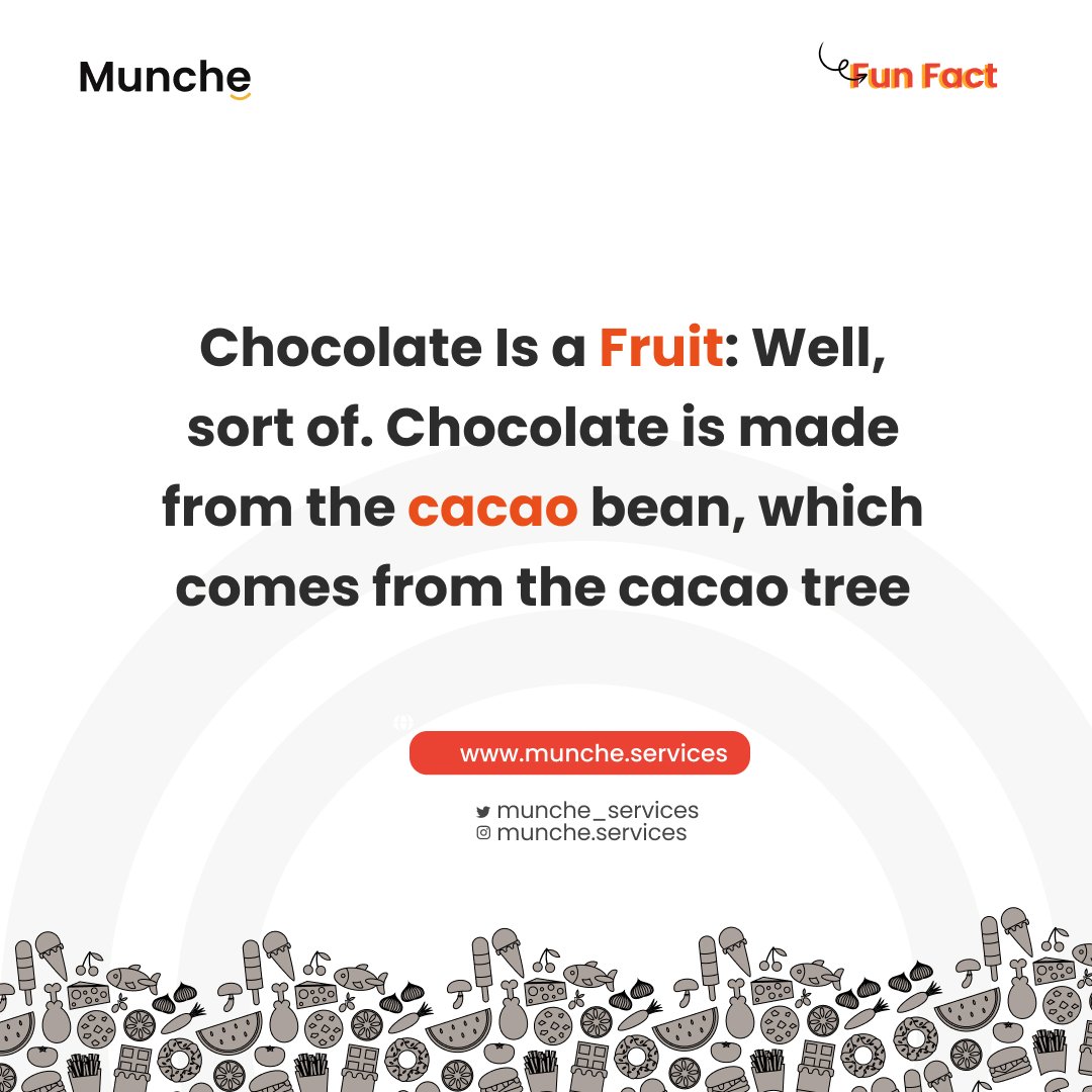 munche_services's tweet image. Should we have more chocolates then?🌝

#tuesdaysareforlearning 
#funfacts
