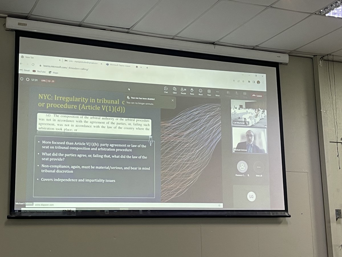 Handed over to Global Co-Chair of DLA Piper's International Arbitration group Michael Ostrove <a href="/dlapiper/">DLA Piper</a> speaking on the enforcement of the award. Here's a sneak peak of his presentation!

#MakingSADCArbitrationFriendly23 #ZimArbitrators23