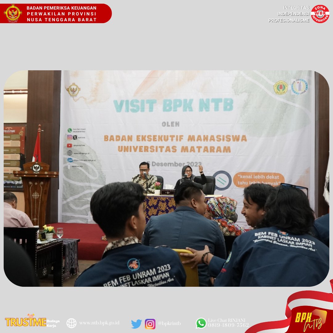 bpkrintb's tweet photo. Materi ke-BPK an dipaparkan oleh I Putu Karang Riyasa selaku Pemeriksa Madya dan di moderatori oleh Wiwit Trisnawati selaku Kepala Subbag Humas dan TU Kalan.

#bpkri #bpkrintb #trustme #visitbpkntb #kenallebihdekat #tahulebihbanyak https://t.co/YLGVKUdODU