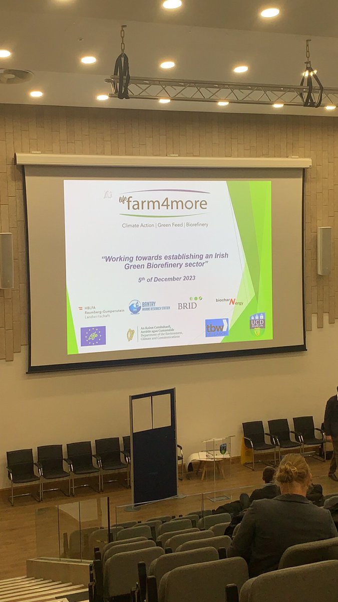 Delighted to be at @UCDBioFoodEng today for the @farm4more @AgrefineI workshop “Working towards establishing an Irish Green Biorefinery sector”