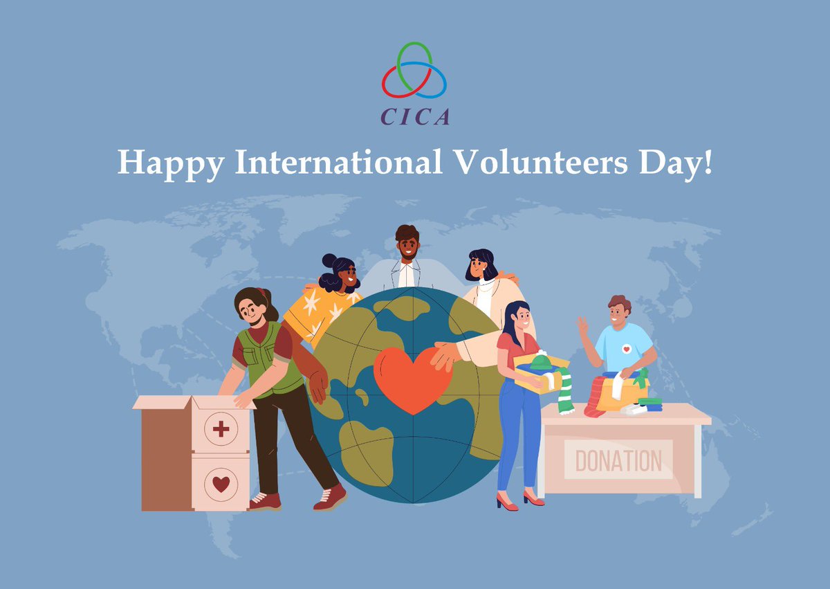 CicaSecretariat's tweet photo. Happy #InternationalVolunteersDay! #CICASecretariat congratulates all the volunteers making a positive impact worldwide and expresses its gratitude for their selflessness and dedication.
In 2024, #CICA will take the initiative to unite volunteers from Member States at the CICA Rally of Volunteer Movement Leaders, put forward by President @TokayevKZ