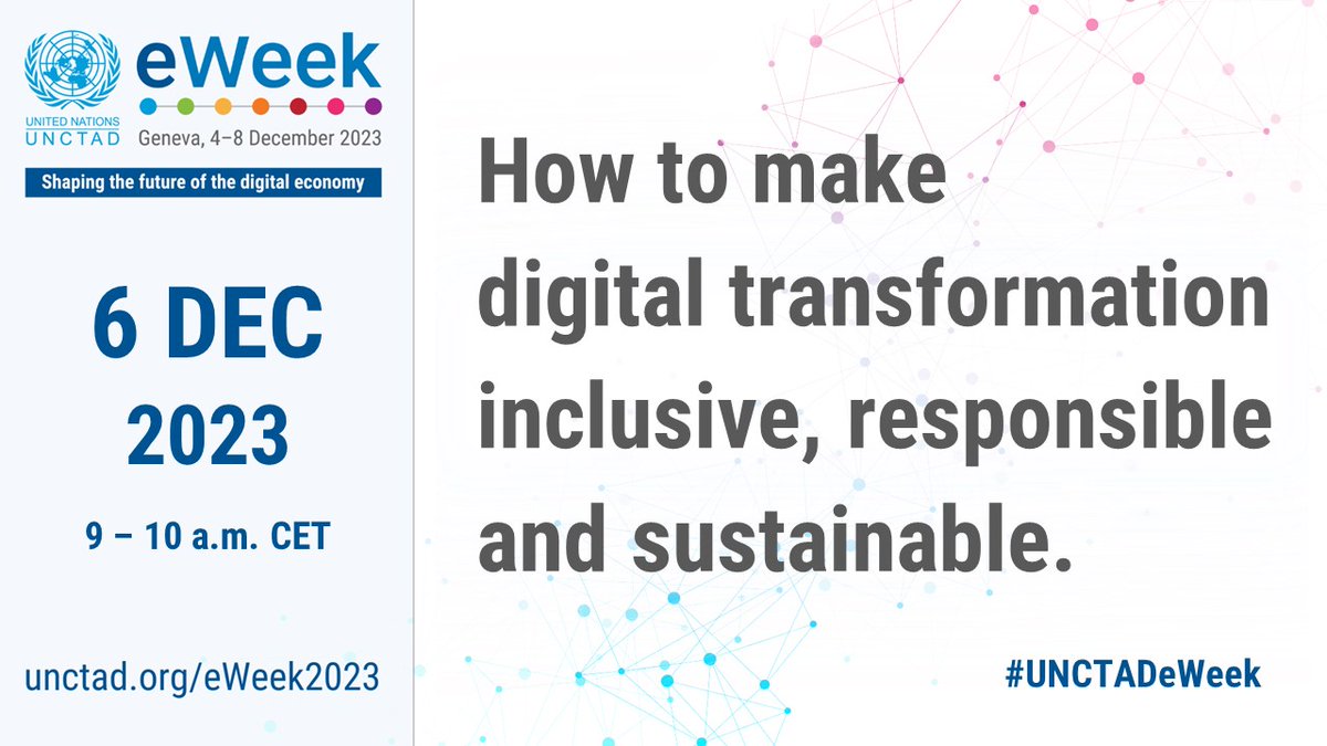 At #UNCTADeWeek, @FCDOdigital & @SciTechgovuk host UK Digital Access Programme partners @ITUDevelopment, Kenya and Nigeria to share insights on #MeaningfulConnectivity and #DigitalTransformation, key enablers of the #SDGs. Join online➡️ unctad.org/eweek2023