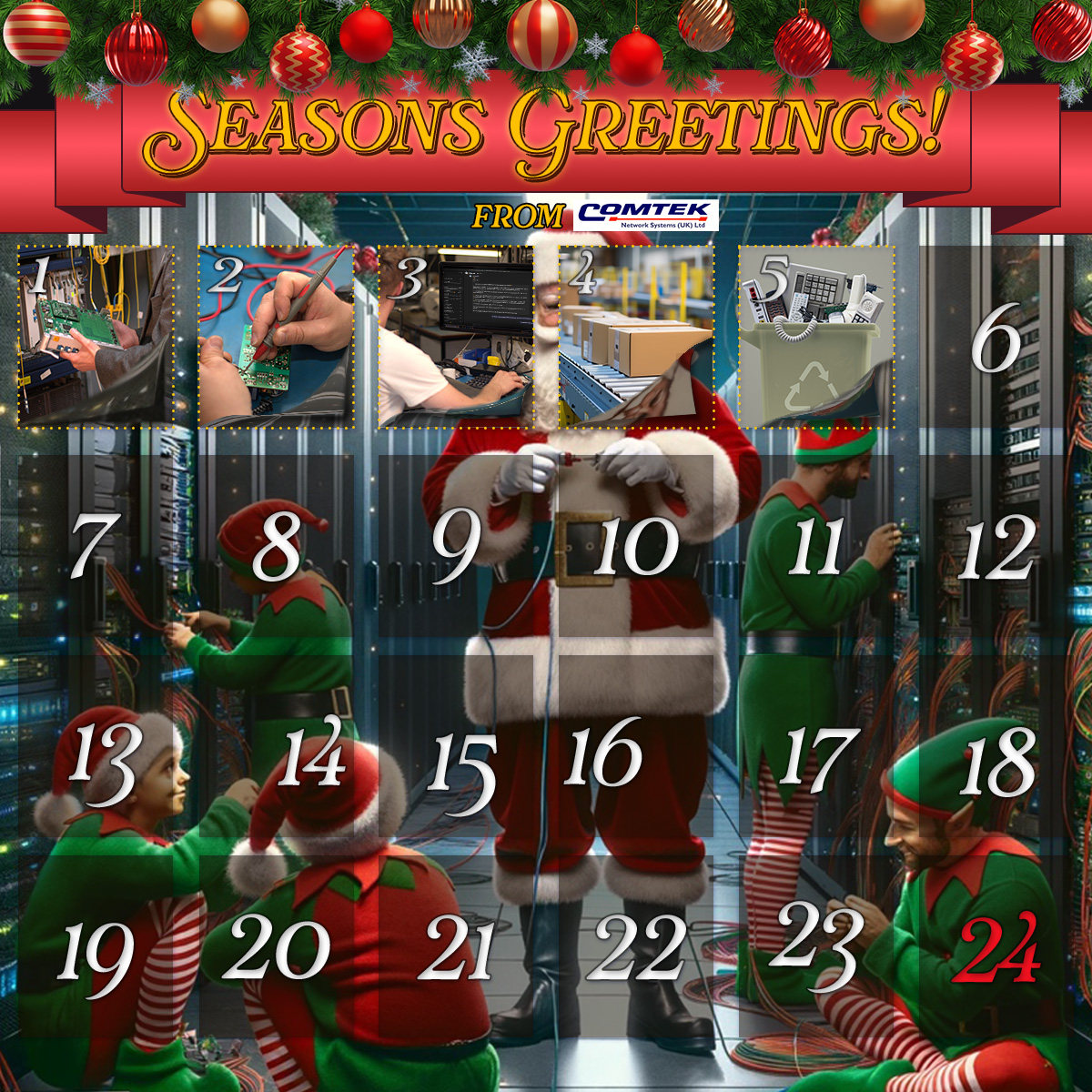 ComtekUK's tweet image. ♻️ Day 5 of the Comtek Advent Calendar: Pioneering Sustainability through Repairs &amp;amp; Reuse in Network &amp;amp; Telecoms Hardware ♻️
 
Let&apos;s delve into a core principle at Comtek: championing environmental sustainability through repair &amp;amp; reuse of network &amp;amp; telecoms hardware. #ComtekAdvent