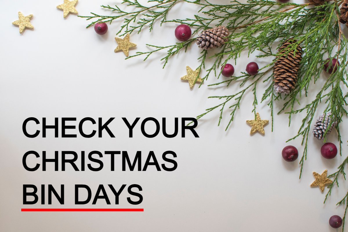 Don't forget to check your bin collection days throughout the Christmas period @MCCHulme @MCCRusholme