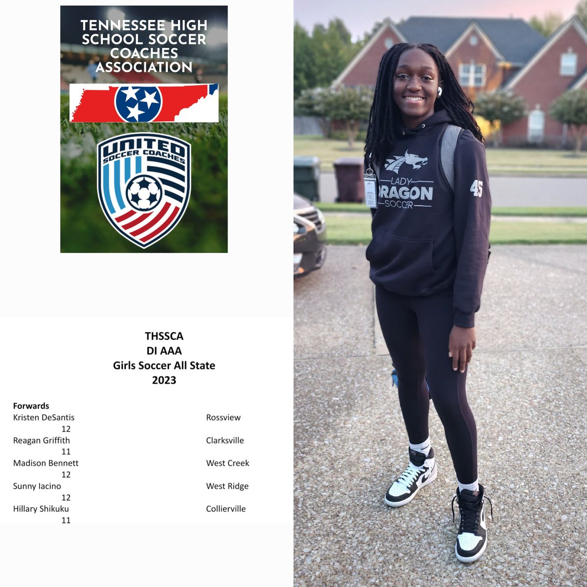 kmfshikuku's tweet photo. Super proud of @shikuku_hilary ! Congratulations on being named to the TN High Schools All-State soccer team. Love your tenacity, grit and grind....in the classroom, on the field, or on the court. Continue to pursue your goals and be the best YOU possible! @LdyDragonSoccer https://t.co/H5dVa6vhlA