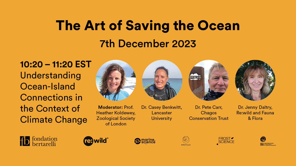β΄ π Marine Science π π (@marine_science) on Twitter photo <a href="/StuartSandin/">Stuart Sandin</a> <a href="/Scripps_Ocean/">Scripps Institution of Oceanography</a> <a href="/Bertarelli_fdn/">Bertarelli Foundation</a> <a href="/rewild/">Re:wild</a> <a href="/NautilusMag/">Nautilus Magazine</a> <a href="/UNOceanDecade/">UN Ocean Decade</a> <a href="/FrostScience/">Frost Science</a> SESSION I continued - 15:20-16:20 GMT
Understanding Ocean-Island Connections in the Context of Climate Change
Join <a href="/HeatherKoldewey/">Heather Koldewey</a> <a href="/OfficialZSL/">ZSL</a> & speakers @cbenkwitt <a href="/LancsUniLEC/">Lancaster Environment Centre</a>, Pete Carr <a href="/ChagosTrust/">Chagos Conservation Trust</a> & <a href="/JennyCDaltry/">Jenny Daltry</a> <a href="/rewild/">Re:wild</a> <a href="/FaunaFloraInt/">Fauna & Flora</a>
#IslandOcean <a href="/Bertarelli_fdn/">Bertarelli Foundation</a> <a href="/StuartSandin/">Stuart Sandin</a> <a href="/Scripps_Ocean/">Scripps Institution of Oceanography</a> <a href="/Bertarelli_fdn/">Bertarelli Foundation</a> <a href="/rewild/">Re:wild</a> <a href="/NautilusMag/">Nautilus Magazine</a> <a href="/UNOceanDecade/">UN Ocean Decade</a> <a href="/FrostScience/">Frost Science</a> SESSION I continued - 15:20-16:20 GMT
Understanding Ocean-Island Connections in the Context of Climate Change
Join <a href="/HeatherKoldewey/">Heather Koldewey</a> <a href="/OfficialZSL/">ZSL</a> & speakers @cbenkwitt <a href="/LancsUniLEC/">Lancaster Environment Centre</a>, Pete Carr <a href="/ChagosTrust/">Chagos Conservation Trust</a> & <a href="/JennyCDaltry/">Jenny Daltry</a> <a href="/rewild/">Re:wild</a> <a href="/FaunaFloraInt/">Fauna & Flora</a>
#IslandOcean <a href="/Bertarelli_fdn/">Bertarelli Foundation</a>