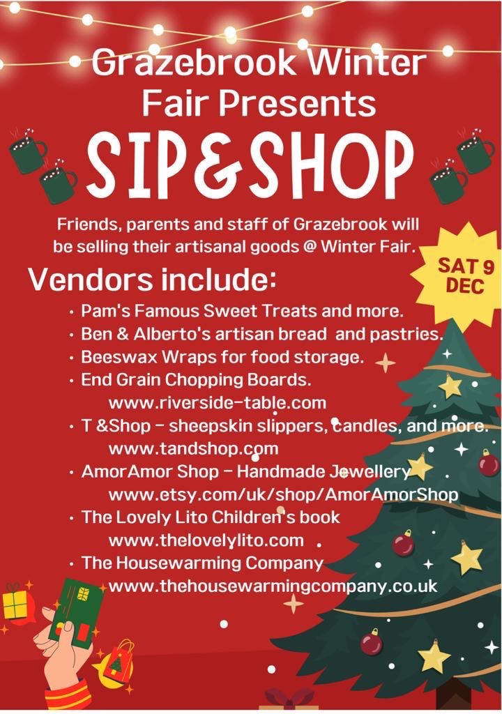 Have you got your tickets for our Winter Fair? Don’t miss out - there will be lots of awesome stalls for you to visit. Follow the link to buy your tickets grazebrookpsa.com/psa-store