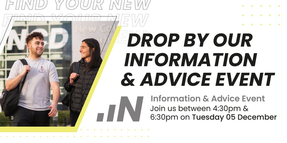 Not registered for our Information & Advice Event this evening? Not to worry, you can still drop by 🙌🏼 🤩 discover the courses we offer 👋🏻 meet our course tutors 📍 take a tour of campus 😌 get peace of mind and secure your application Sign up now 🔗 orlo.uk/1K4Jb