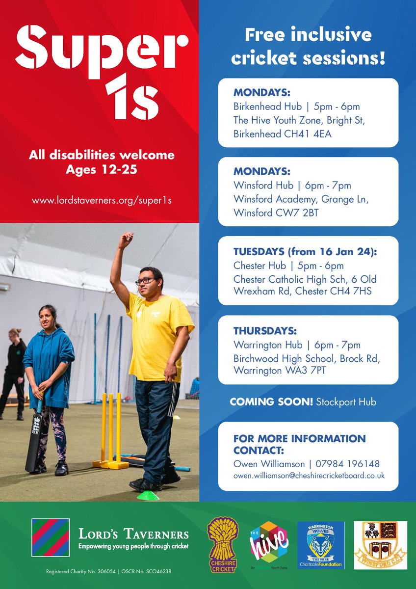 Another fantastic @LordsTaverners SEND cricket skills festival yesterday at St Nicks Northwich with @ValeRoyalSSP. 8 schools having the chance to have fun playing cricket. To continue the fun join 1 of our Disability Super 1s sessions for free. See below #findwhatyoublove