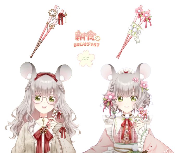 「hair ornament mouse ears」 illustration images(Latest)