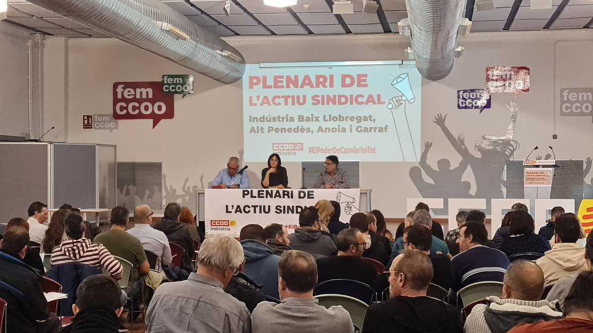 FICCOOCat's tweet photo. Iniciem el plenari de l'actiu sindical de @FICCOOBLLPAG per analitzar la situació industrial i general al territori i abordar els reptes sindicals dels propers mesos
#ElPoderDeCanviarhoTot https://t.co/52Nk6T5zM3
