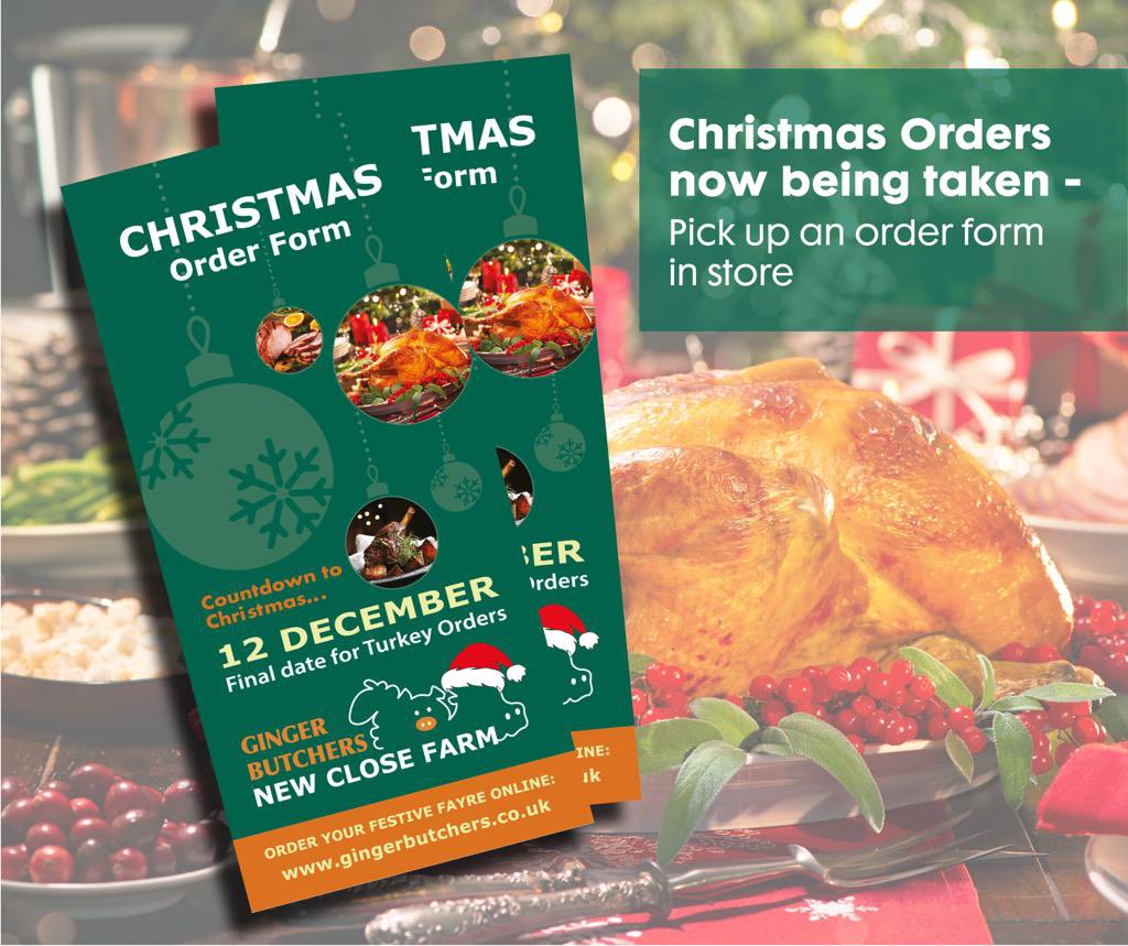 Count down to Christmas: Only 20 sleeps to go! 🎅🏻🎄🎁
 
Pick up a #Christmas Order Form in our Bakewell &amp; Matlock stores or browse the Christmas pages on our website.
 
Last Orders for Winnothdale Prime Free Range #Turkey - 12 December.

#gingerbutchers #bakewell #matlock