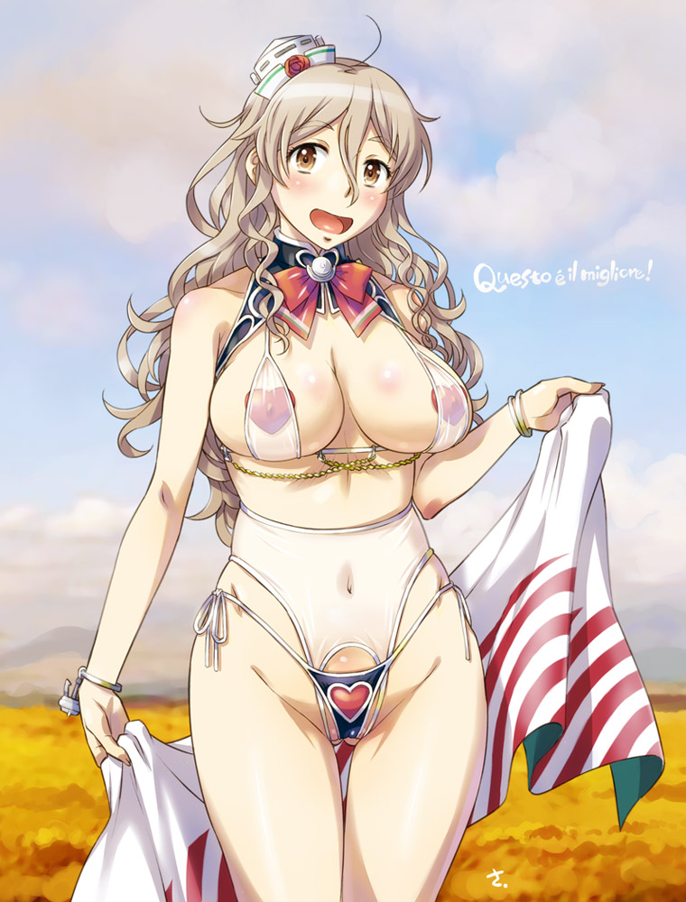 #艦これ #ポーラ #進水日 
姉より弩助平な装備。pixivと同人誌以外では初出。 