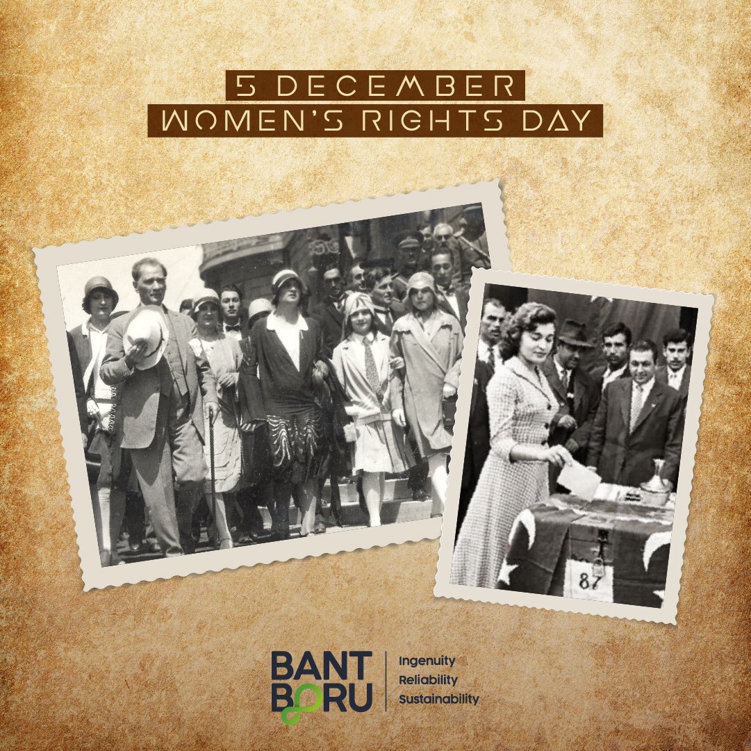 bantboruTR's tweet photo. On this special day, when Turkish women were given the right to vote and be elected under the leadership of the Great Leader Mustafa Kemal Atatürk, we once again remember the importance of the rights women have in society. Happy Women's Rights Day! https://t.co/yiHfW5gYSS