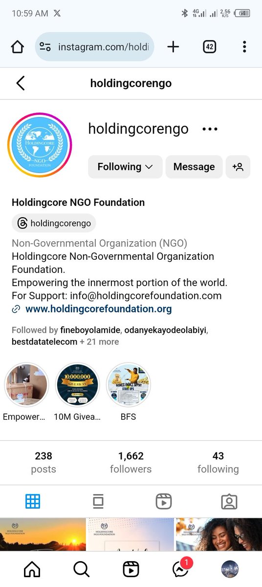 BimbolAdedapo's tweet photo. If you're not already following @Holdingcorengo on all social media, you'd be missing out on exciting updates!
Connect via #Facebook, #IG & #X App & #LinkedIn Soon
Big things await you next yr #HoldingcoreNGOFoundation
#HoldingcoreFoundation #HoldingcoreNGOFoundation
#AreUIN https://t.co/GB3WP7U4h9