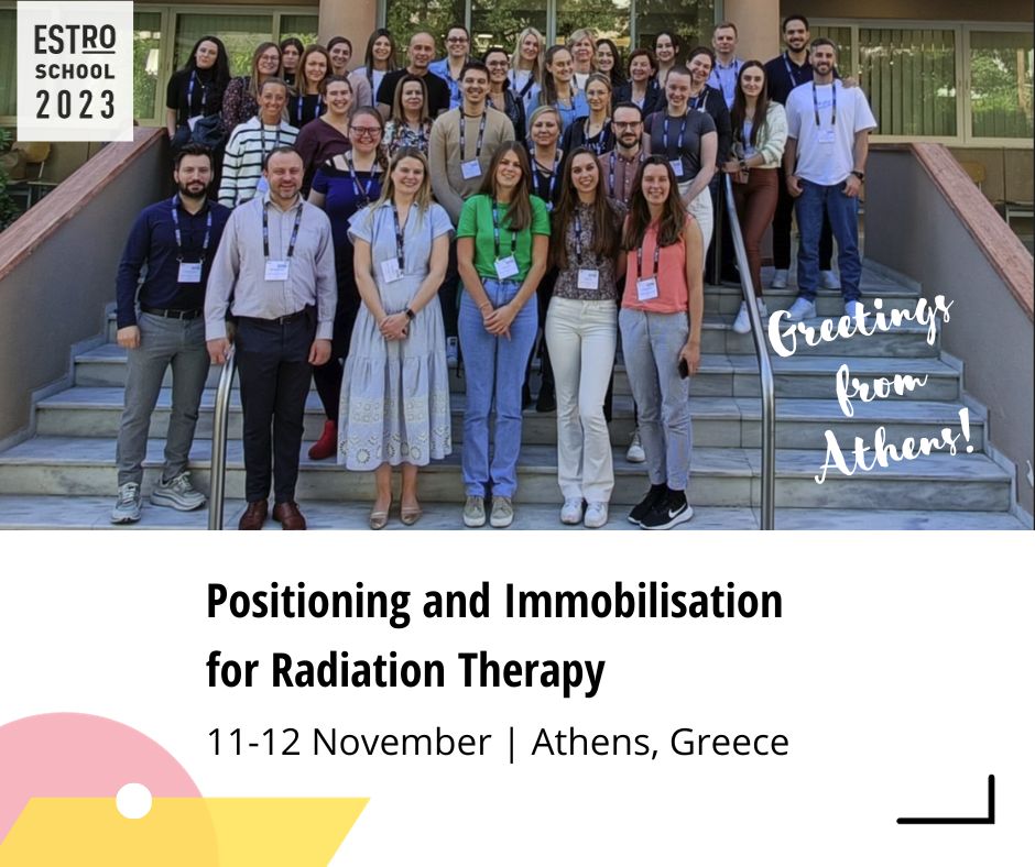 ESTRO_RT's tweet photo. ✨Sharing a nice moment from Athens, where our Positioning and Immobilisation for Radiation Therapy hands-on sessions took place on 11-12 November. The rich scientific programme and the splendid venue of the Mediterraneo Hospital made it an unforgettable experience. https://t.co/39PLSPVvvs