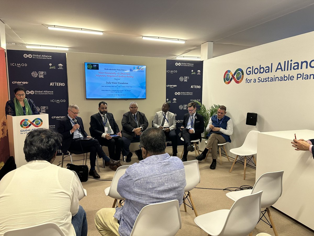 “The climate crisis and water crisis are two parts of the same equation and must be addressed together…” - a policy dialogue at the GASP pavilion.