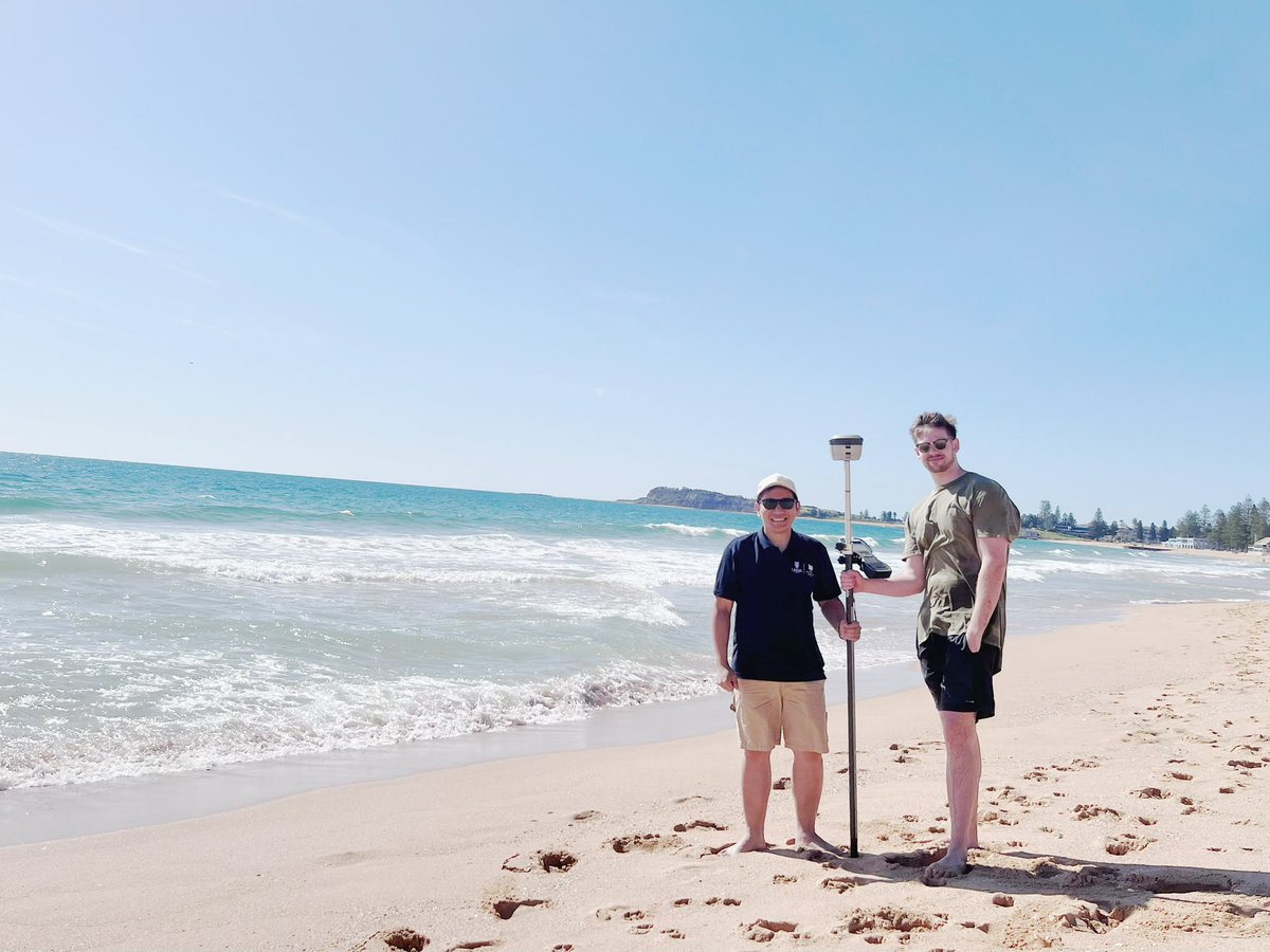 It’s summer time in down under. ☀️Preserving the long tradition of @UNSWWRL to measure Narrabeen Beach for longterm coastal behavior analysis 🌊🏖️