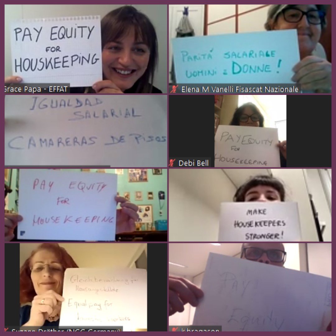 EFFAT_org's tweet photo. 🛎️🛏️EFFAT &amp; its Women's committee are keeping the Global Week of Action for Hotel #Housekeepers alive! 

🫶Join them this week in championing pay equity in the sector alongside @IUFglobal!
 #MakeMyWorkPlaceSafe https://t.co/E3sqOw4lpv