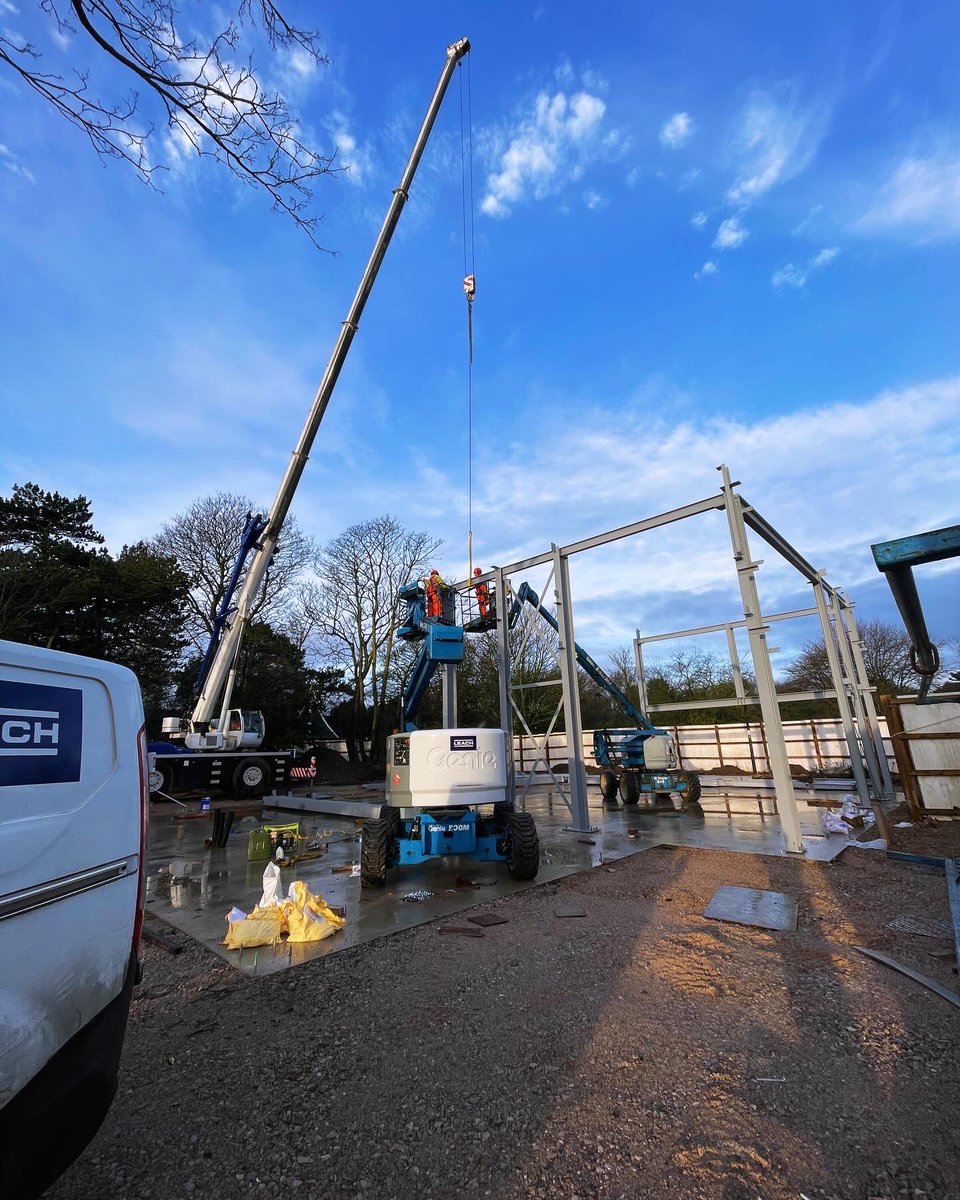 cre8ivesparc's tweet photo. Really exciting to see the steel frame starting to go up on our Lowther Studio Theatre project! #lytham #creativesparcarchitects #lancashirelife #contemporaryarchitecture #archilovers #lancashirearchitects #instaarchitecture #archdaily #dezeen #ribanorthwest #placesmatter https://t.co/DosEmOcZYC