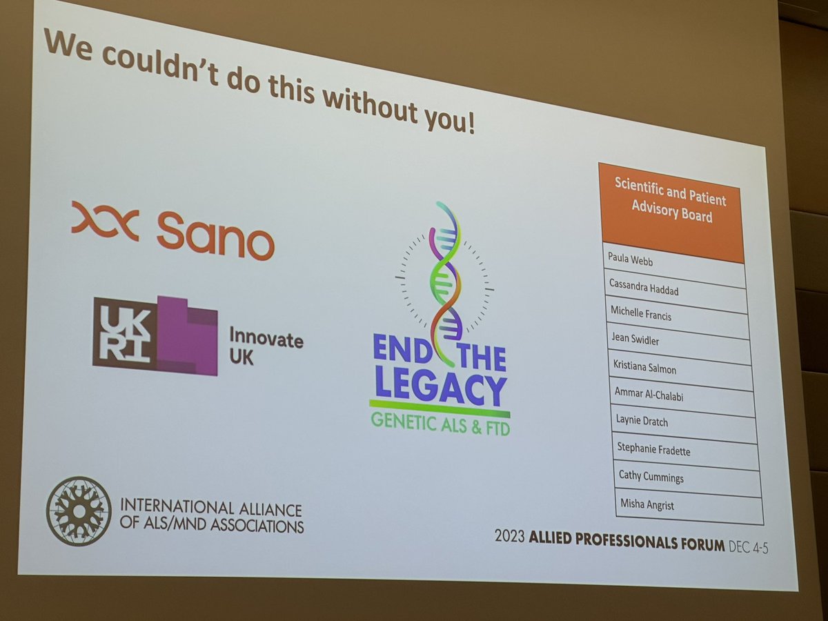 SOD1 EndALS (@cehaddadnp) on Twitter photo Great session! <a href="/End_The_Legacy/">EndTheLegacy</a> <a href="/LesTurnerALS/">Les Turner ALS Foundation</a> <a href="/sanogenetics/">Sano Genetics</a> <a href="/PaulWicks/">Paul Wicks</a> <a href="/LayniedratchC/">Laynie Dratch, ScM CGC</a> So proud to have supported this incredible work to increase access to testing and linking to support and trials for the genetic at risk community! #atriskALSFTD #ALS #FTD Great session! <a href="/End_The_Legacy/">EndTheLegacy</a> <a href="/LesTurnerALS/">Les Turner ALS Foundation</a> <a href="/sanogenetics/">Sano Genetics</a> <a href="/PaulWicks/">Paul Wicks</a> <a href="/LayniedratchC/">Laynie Dratch, ScM CGC</a> So proud to have supported this incredible work to increase access to testing and linking to support and trials for the genetic at risk community! #atriskALSFTD #ALS #FTD