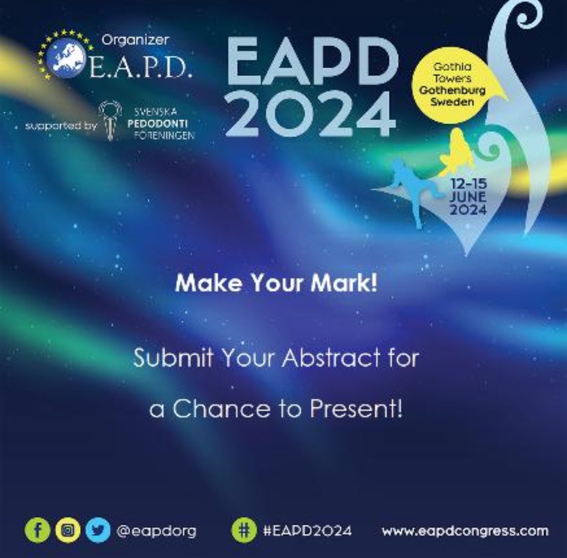 📢 Abstract Submission Reminder! 📢
There is still time to exhibit your research during the #EAPD2024 Congress! The January 31st 2024 deadline for abstract submissions is rapidly approaching. <a href="/bspduk/">BSPD</a> <a href="/IADRPOHR/">IADR POHR</a> <a href="/ArAPD2015/">ArAPD</a> 

Submit now through eapd.eu/abstract  <a href="/EAPDorg/">EAPD</a>