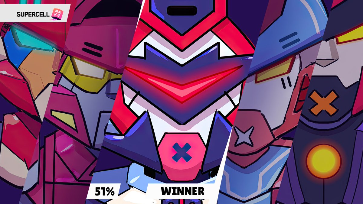 BrawlStars's tweet photo. And with 51% of the votes, the Mecha Colt Skin poll winner is... 🥁
 
🎉 Mecha Colt by @PJ_the_Creator! 🎉

We'll release the Skin in a future update and share more info about it closer to the time! 

Full poll results (from left to right):

16% - by Kalator
7% - by ChronoPierce
51% - by PJ the creator
7% - by Daarambus
19% - by ÁlvaroDC