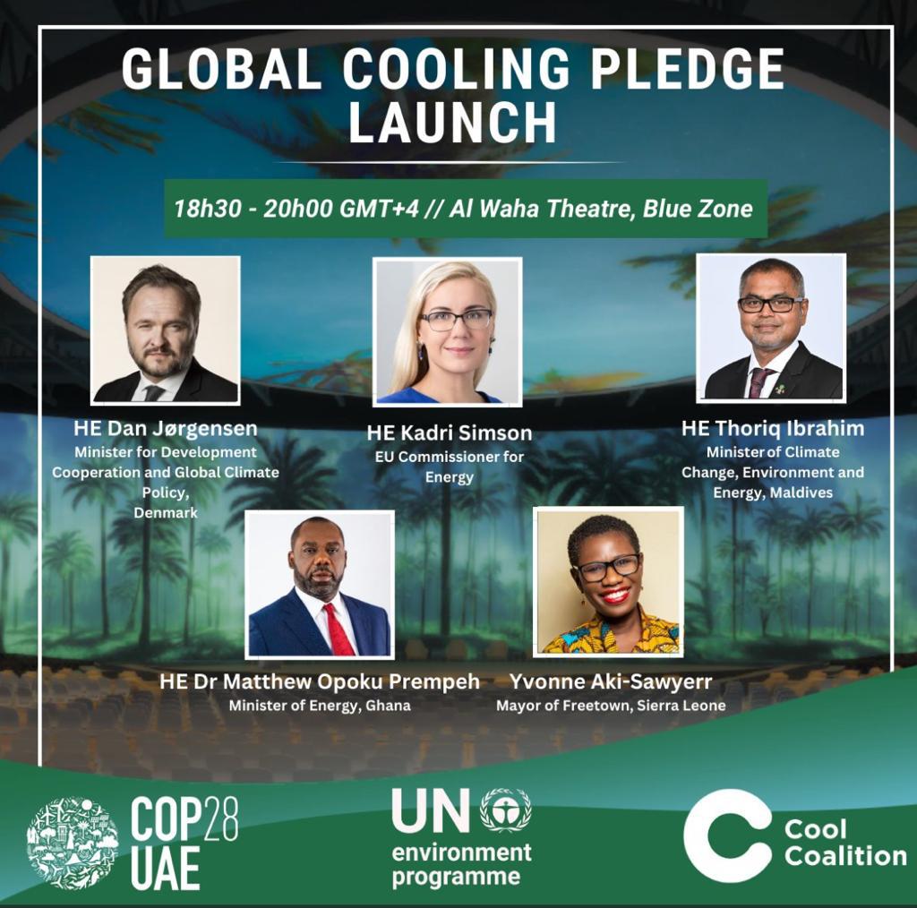 SEforALLorg's tweet photo. We will be joining @COP28_UAE and our partners @UNEP and @ActOnCooling for the official launch of the #GlobalCoolingPledge at #COP28
Join us in-person and online for this #CoolCOP❄️ event!
Follow the stream: https://t.co/ZCoCylopuA…
#SDG7atCOP28 #ForwardTogether https://t.co/ONGUEiEDgv