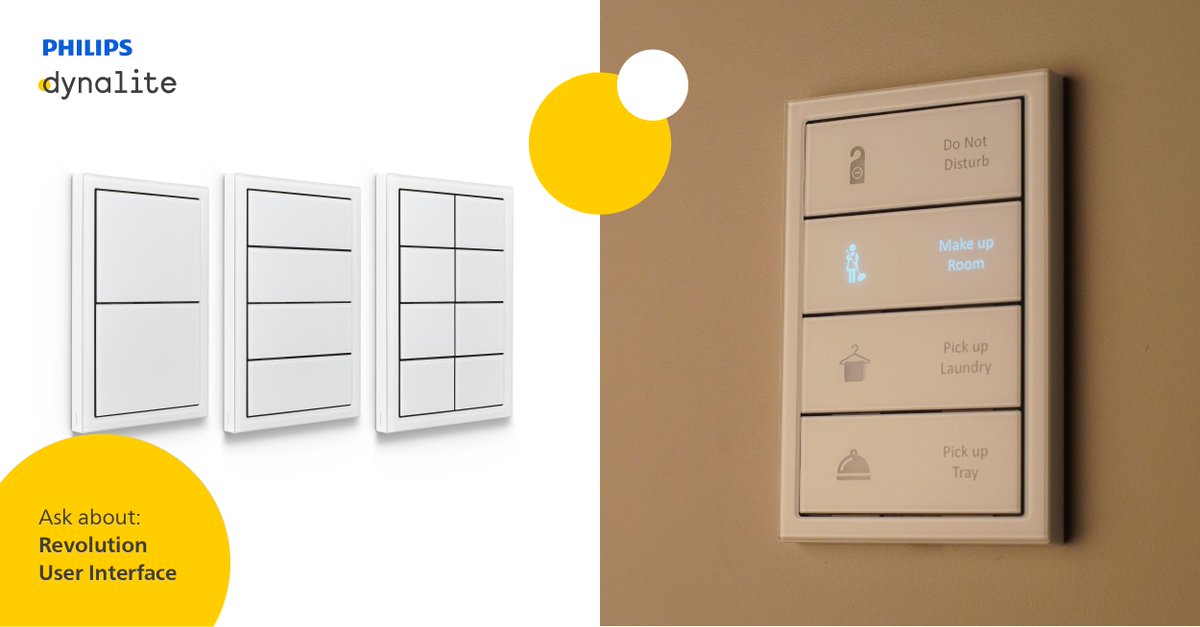 One push of a button in an office, hotel, or residential setting can simultaneously control lighting, blinds, AV systems, and projectors. 

Talk about a premium end-user experience! 

#PhilipsDynalite #ConnectedLighting #LightingControl