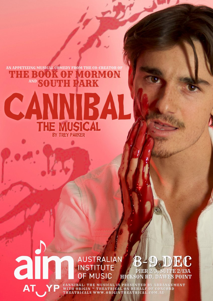 AIMnational's tweet photo. AIM Presents the Sydney Musical for 2024: Cannibal!

We're getting down to our last tickets, so make sure to get yours before they sell out! ⌛ https://t.co/nUzhfB37gw https://t.co/L1q8mGbeH1
