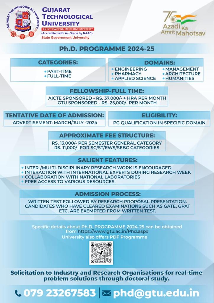 Ph.D. PROGRAM 2024-25 #GTU