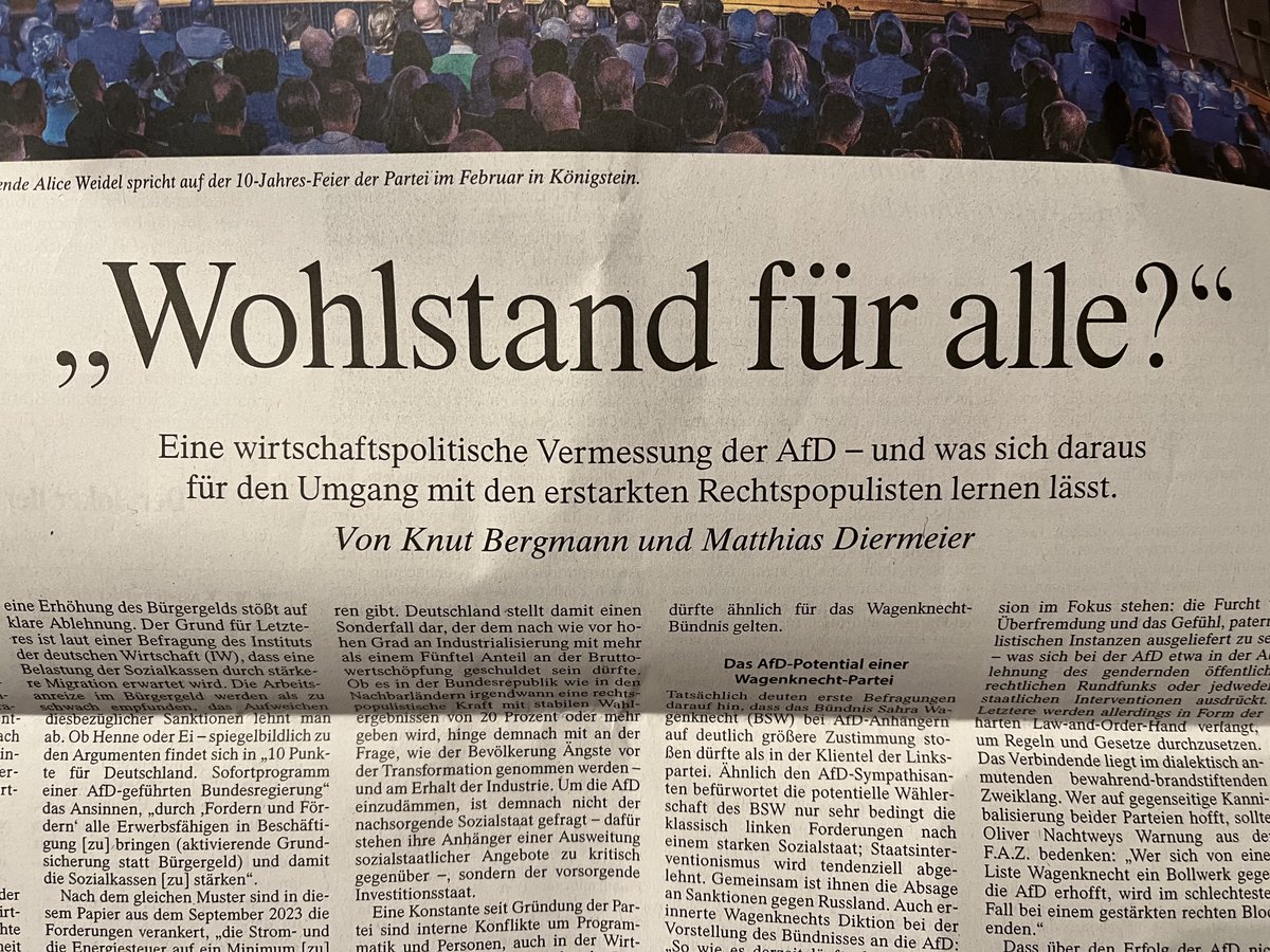 Lesetipp in eigener Sache: Heute in der ⁦@FAZ_Wirtschaft⁩ unsere wirtschaftspolitische Vermessung der AfD ⁦- die Antwort auf die Überschrift lautet übrigens „nein“ @HGoebel⁩