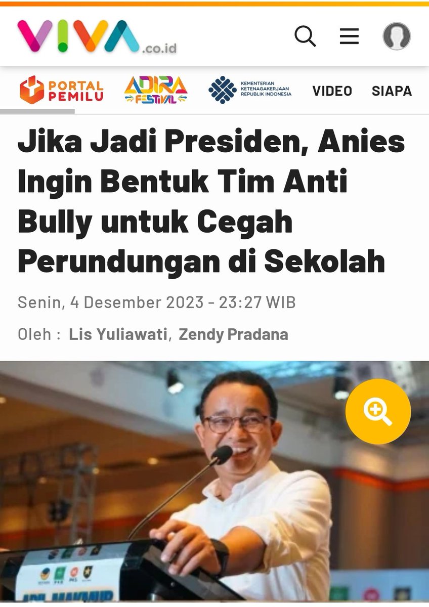 Ini jadi keresahan orang tua dengan maraknya kasus bullying di sekolah.. 

Sepakat dg pak Anies silahkan retweet!!
