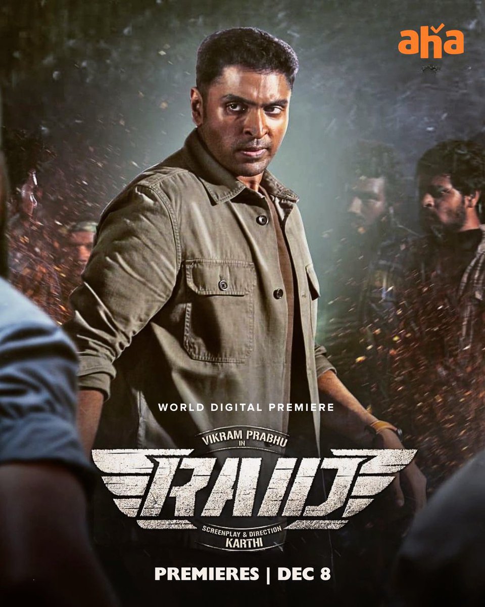 aha Tamil (@ahatamil) on Twitter photo All set to #Raid your hearts from December 8th
<a href="/iamVikramPrabhu/">Vikram Prabhu</a>‘s pakka Action👊🏽 drama #Raid 🚨Streaming from December 8th
#Raidonaha #ahatamil
<a href="/SDsridivya/">Sri Divya</a> <a href="/dir_muthaiya/">Muthaiya</a> <a href="/dir_karthioffl/">karthi</a> <a href="/OpenScreenoffl/">Open Screen</a> <a href="/SamCSmusic/">𝐒𝐀𝐌 𝐂 𝐒</a> <a href="/maran_vj/">Mani maran</a> <a href="/Ananthika108/">Ananthika Sanilkumar</a> <a href="/soundar4uall/">Soundararaja Actor</a> <a href="/veeramani_art/">Veeramani Ganesan</a> All set to #Raid your hearts from December 8th
<a href="/iamVikramPrabhu/">Vikram Prabhu</a>‘s pakka Action👊🏽 drama #Raid 🚨Streaming from December 8th
#Raidonaha #ahatamil
<a href="/SDsridivya/">Sri Divya</a> <a href="/dir_muthaiya/">Muthaiya</a> <a href="/dir_karthioffl/">karthi</a> <a href="/OpenScreenoffl/">Open Screen</a> <a href="/SamCSmusic/">𝐒𝐀𝐌 𝐂 𝐒</a> <a href="/maran_vj/">Mani maran</a> <a href="/Ananthika108/">Ananthika Sanilkumar</a> <a href="/soundar4uall/">Soundararaja Actor</a> <a href="/veeramani_art/">Veeramani Ganesan</a>