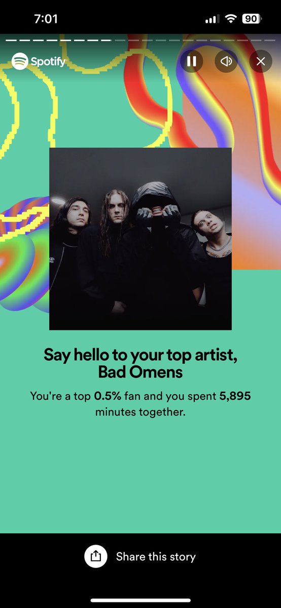 AlahnaMK's tweet photo. My #SpotifyWrapped this year is mostly just @badomenscult I really did the most this year https://t.co/F7ie0deIut