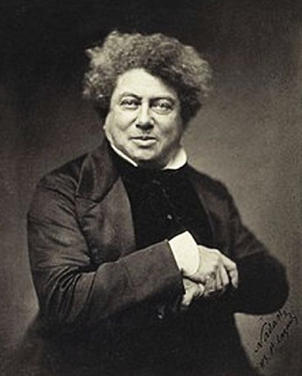 Letnapark's tweet photo. „Einer für alle – alle für einen!“ 

Alexandre #Dumas d. Ä. *24.7.1802 †5.12.1870 u.a. #3Musketiere, #MonteChristo
Sohn eines adligen Plantagenbesitzers &amp; einer Sklavin.

[Nadar 1855] https://t.co/Vce5SDxhcQ