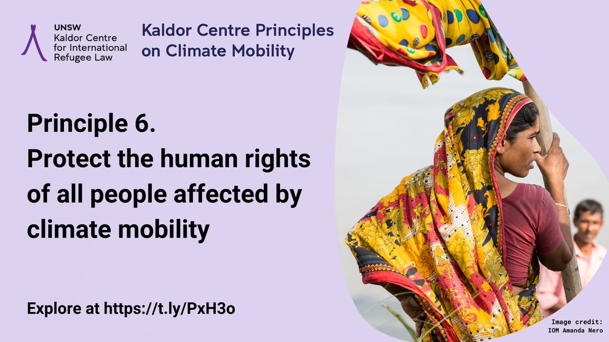 All #climatemobility responses should:
✅be non-discriminatory and 
✅respect the human dignity and fundamental rights of individuals and communities.
This includes:
✅those who move
✅communities to which they move, and
✅those who stay at home.
Explore:💡bit.ly/49AHhTN
