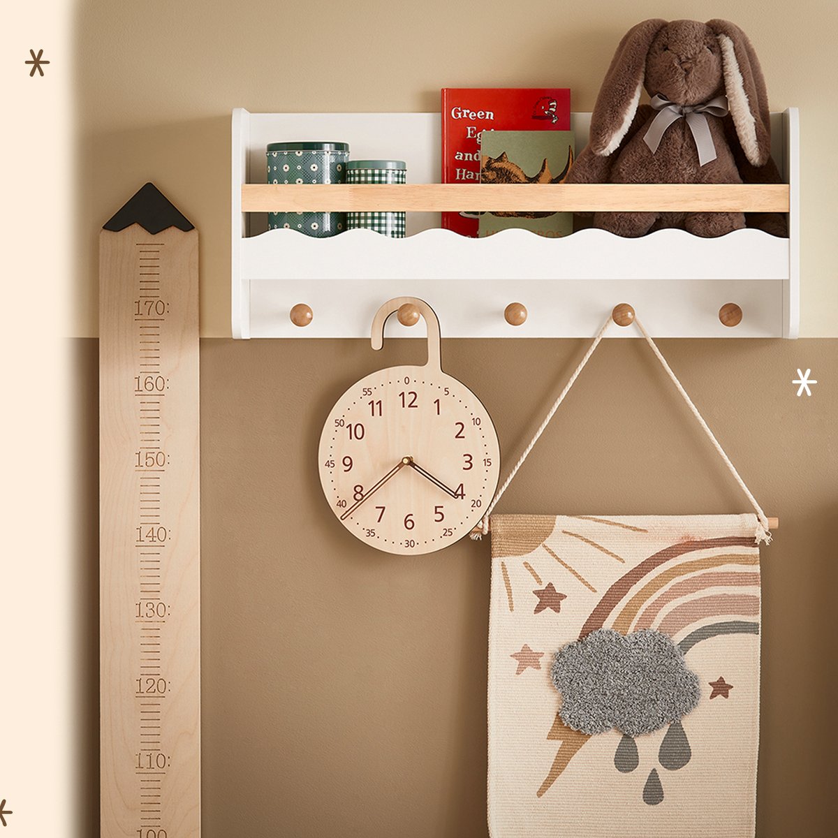 This wall mounted coat rack is ideal for displaying and organizing your child's treasures.🥰

#coatrack #wallrack #childrenroom #haotian #kidsroom