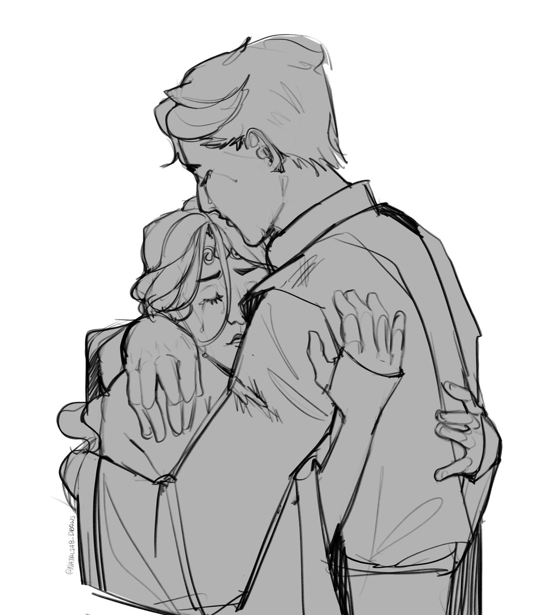 nataliab_draws's tweet image. Trying to break art block with a late night elvar doodle inspired by their reunion in rising storm 

#thehighrepublic #thr #elzarmann #avarkriss